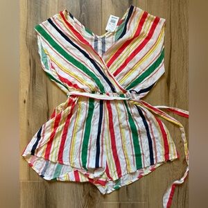 Ginger G Multicolor Striped Kids Romper